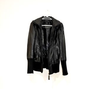 Rudsak black coat leather